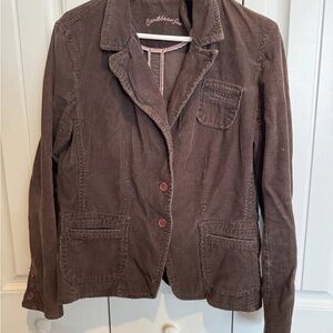 Vintage Caribbean Joe Women's Brown Corduroy Blazer Jacket